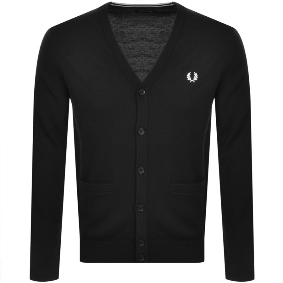Fred Perry Classic Knit Cardigan Black Mainline Menswear